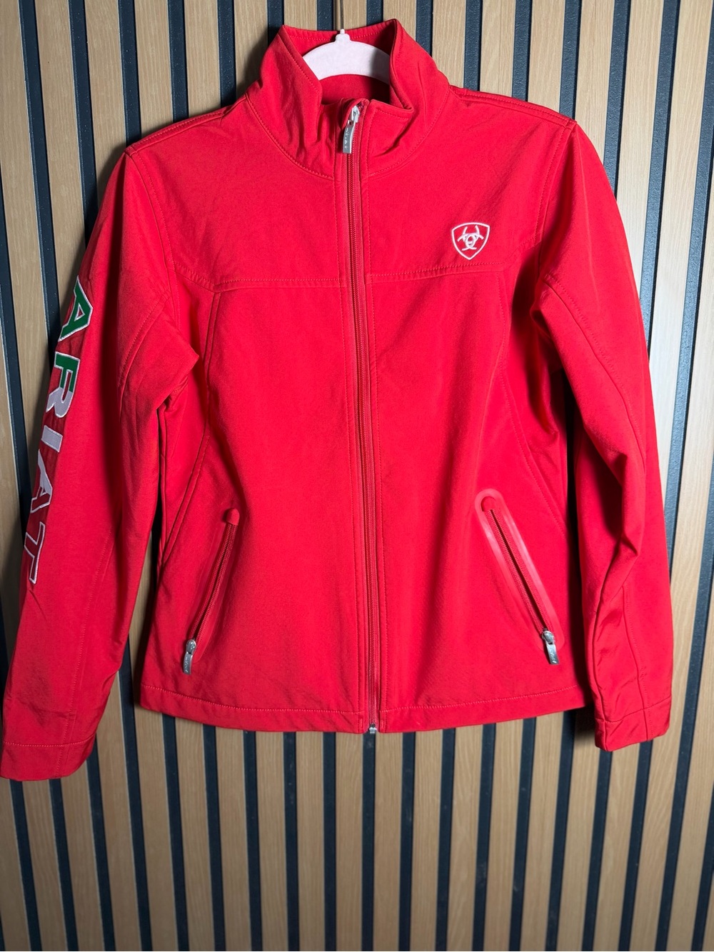 Ariat Red Full-Zip Softshell Jacket size S